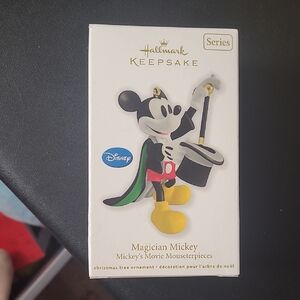 Hallmark Keepsake Magician Mickey Ornament with Red and Yellow Accents